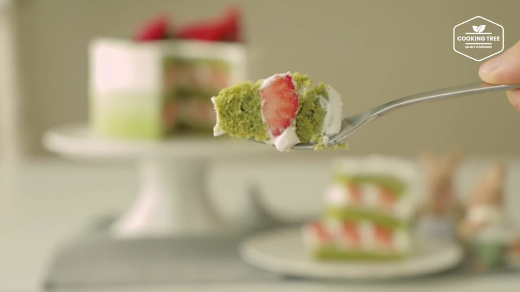 Strawberry Green teaMatcha Cake Recipe