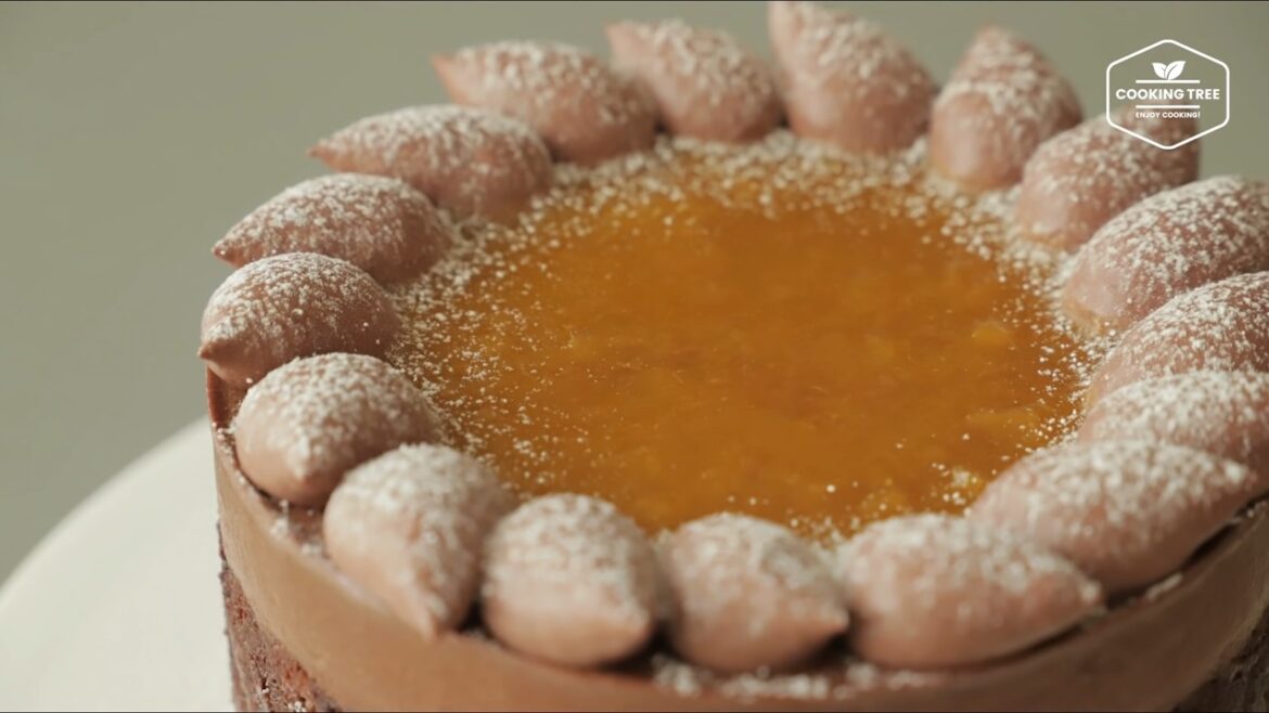 Tangerine Chocolate Charlotte Cake Recipe