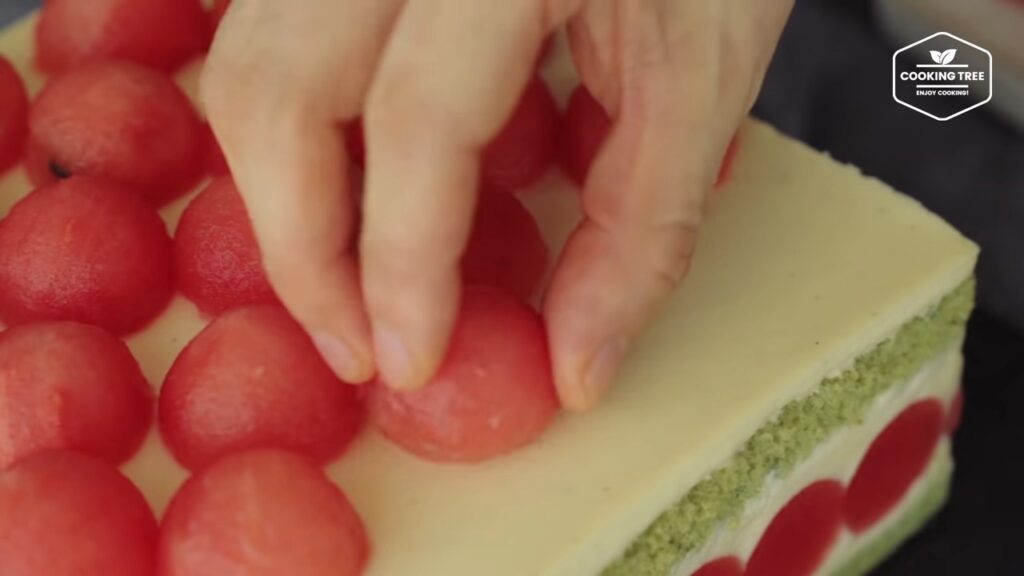 Watermelon Fraisier Cake Recipe Cooking tree
