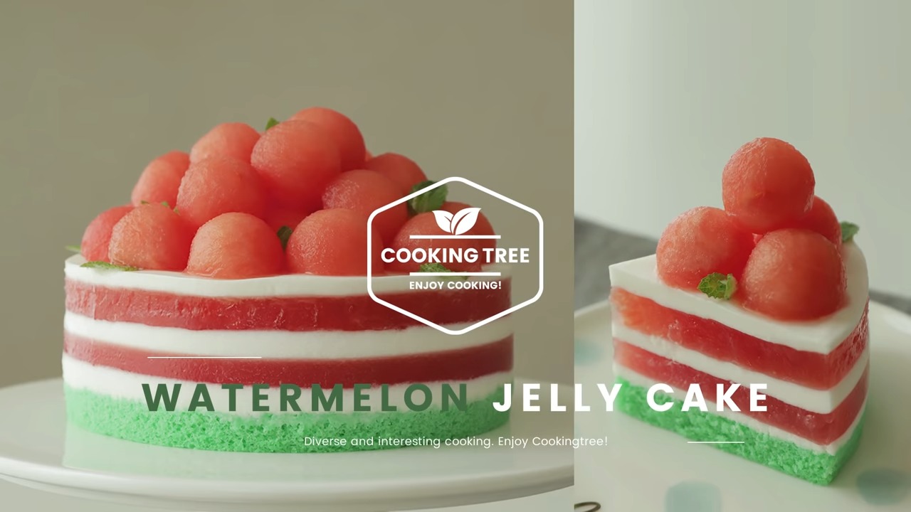 Watermelon jelly cake Recipe