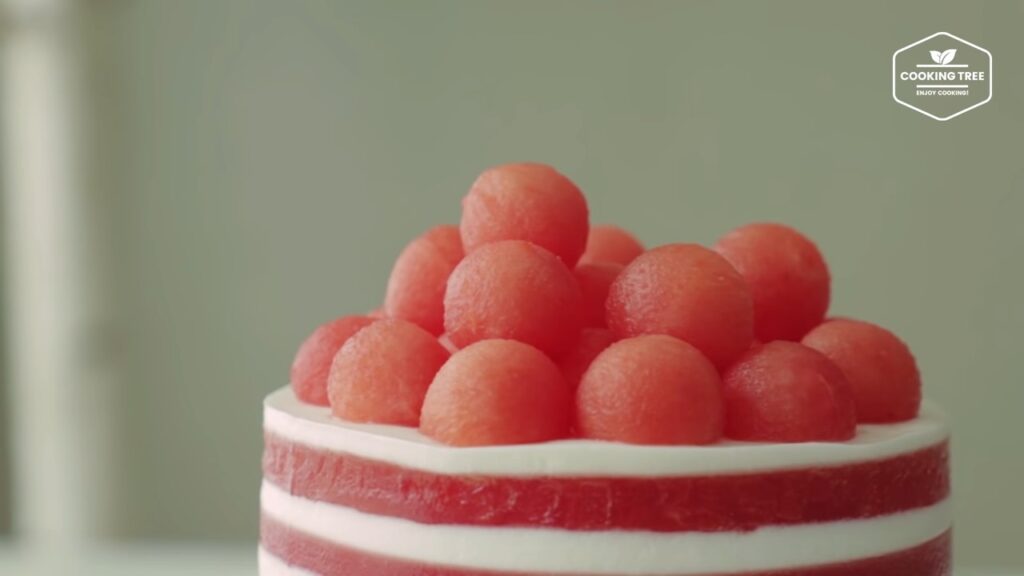 Watermelon jelly cake Recipe Cooking tree