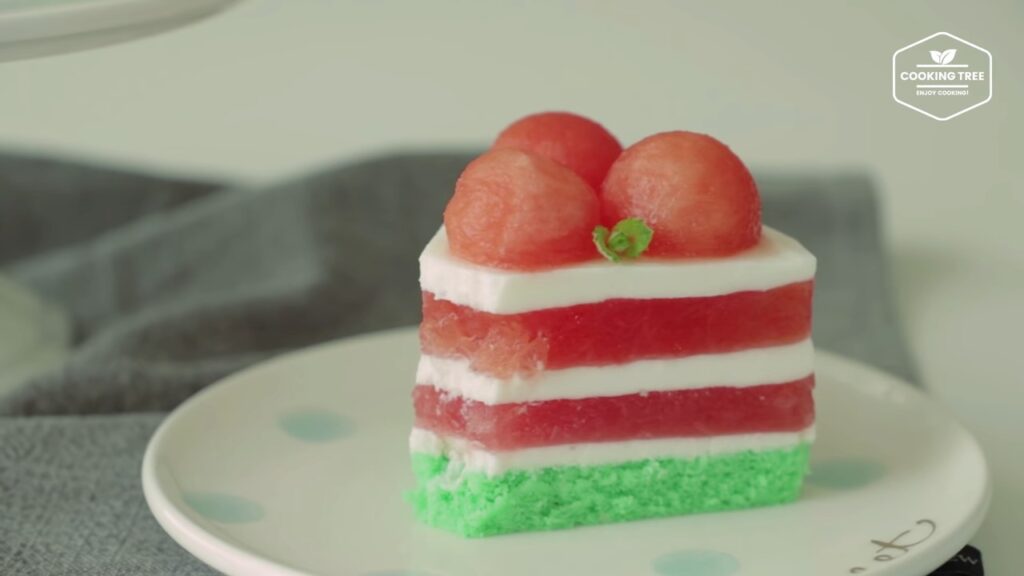 Watermelon jelly cake Recipe Cooking tree