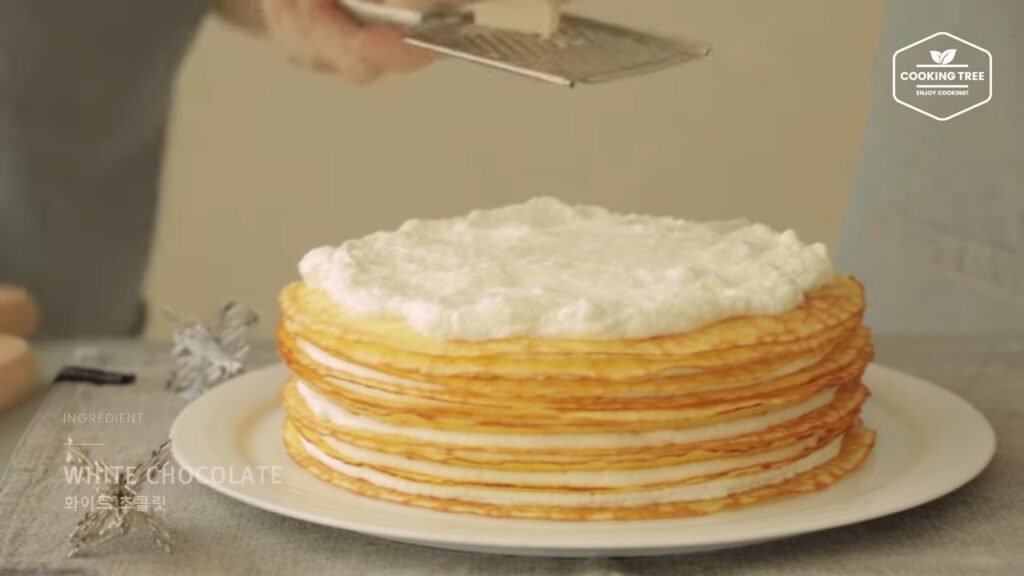White Chocolate Crepe Cake Recipe