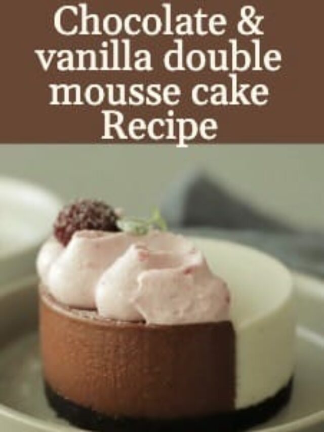 Chocolate & vanilla double mousse cake Recipe Cooking Tree