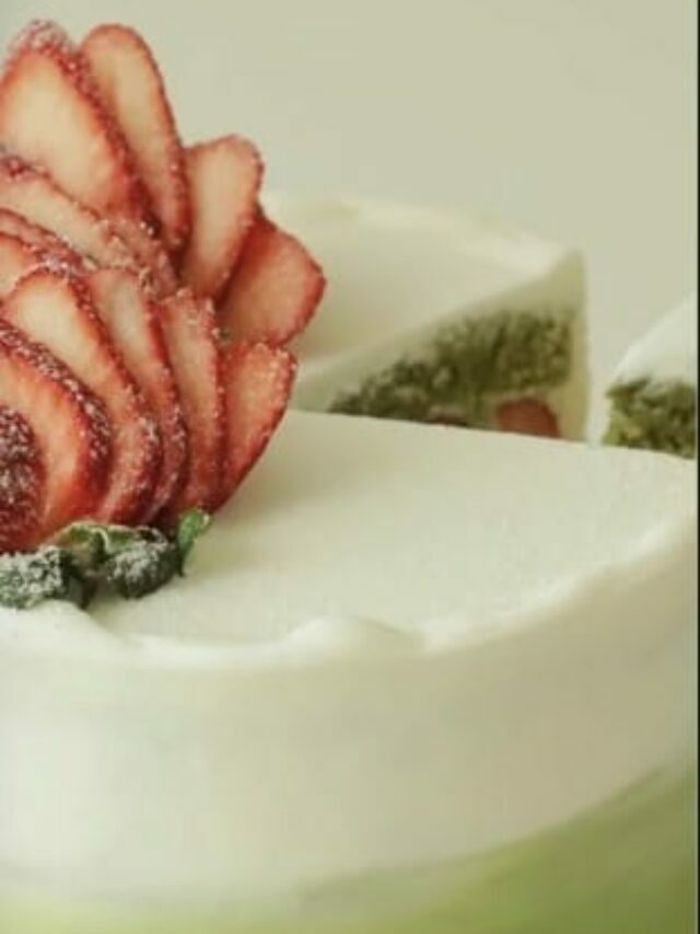 Strawberry Green tea Cake Recipe