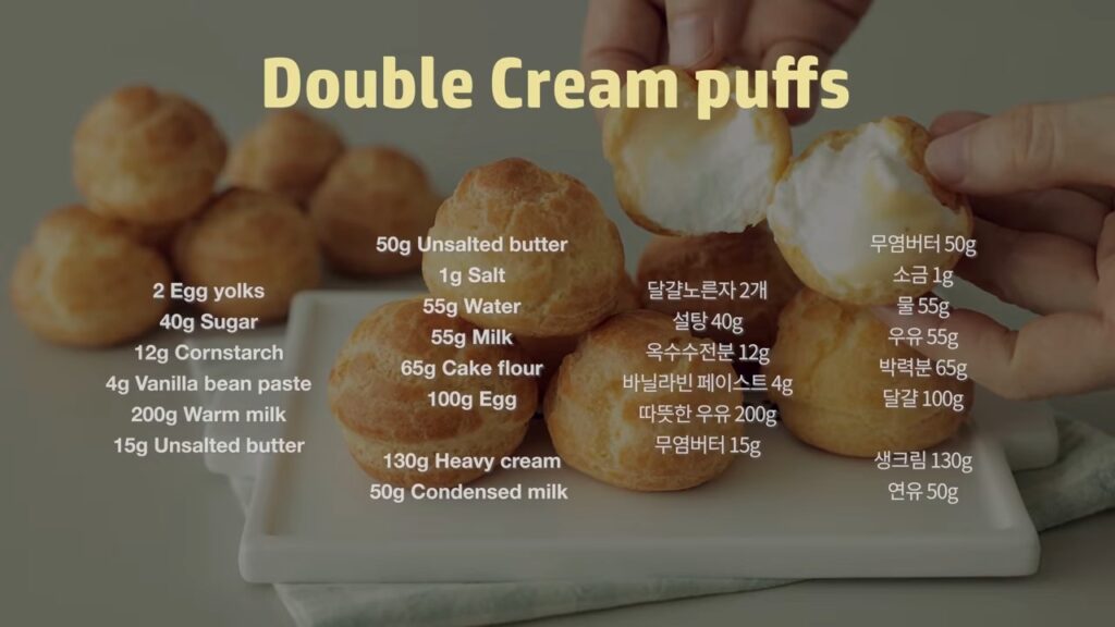 Delicious Double Cream puffsChoux Recipe