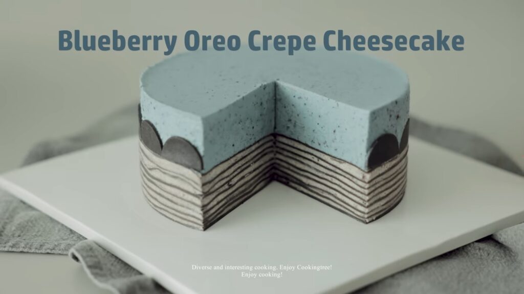 Blueberry Oreo Crepe Cheesecake Recipe