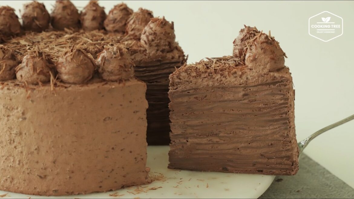 Chocolate Crepe Cake Recipe Cooking tree Chocolate Crepe Cake Recipe Cooking tree