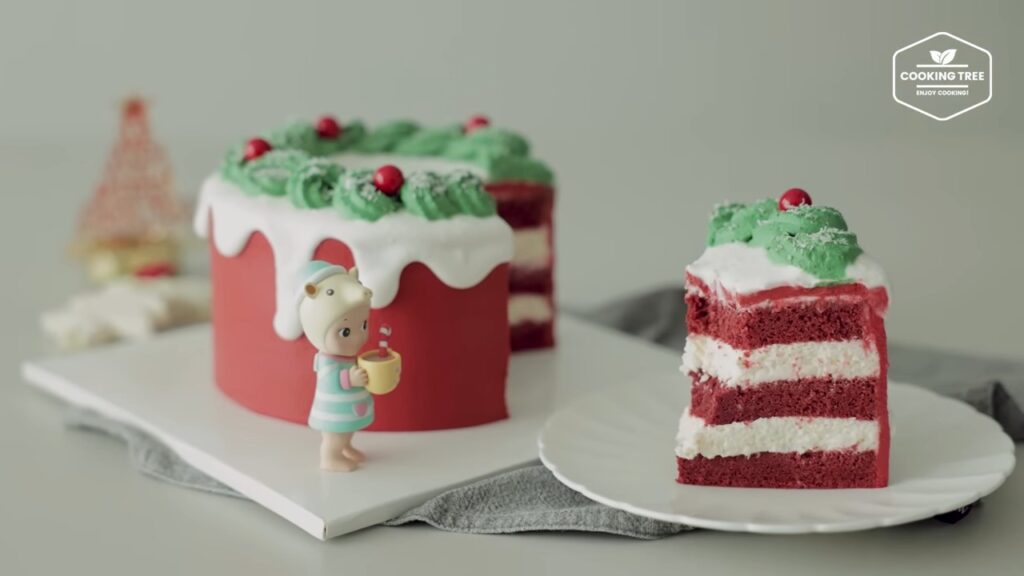 Christmas Coconut Red Velvet Cake Recipe