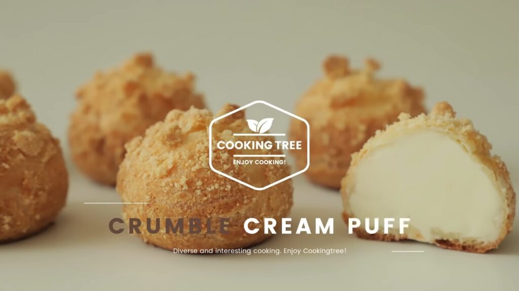 Crumble Cream puff Choux Recipe Cooking tree
