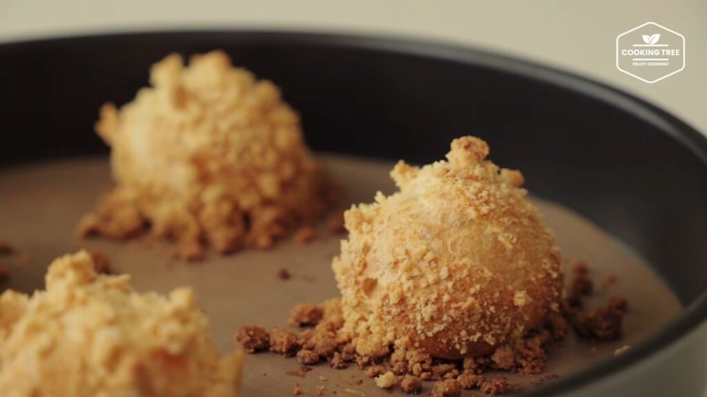 Crumble Cream puff Choux Recipe Cooking tree