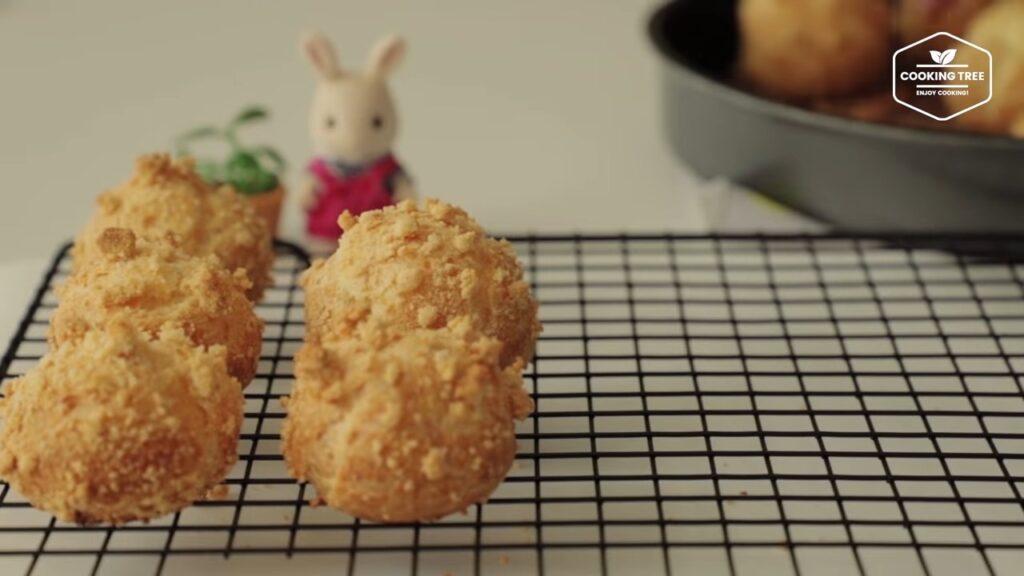 Crumble Cream puff Choux Recipe Cooking tree