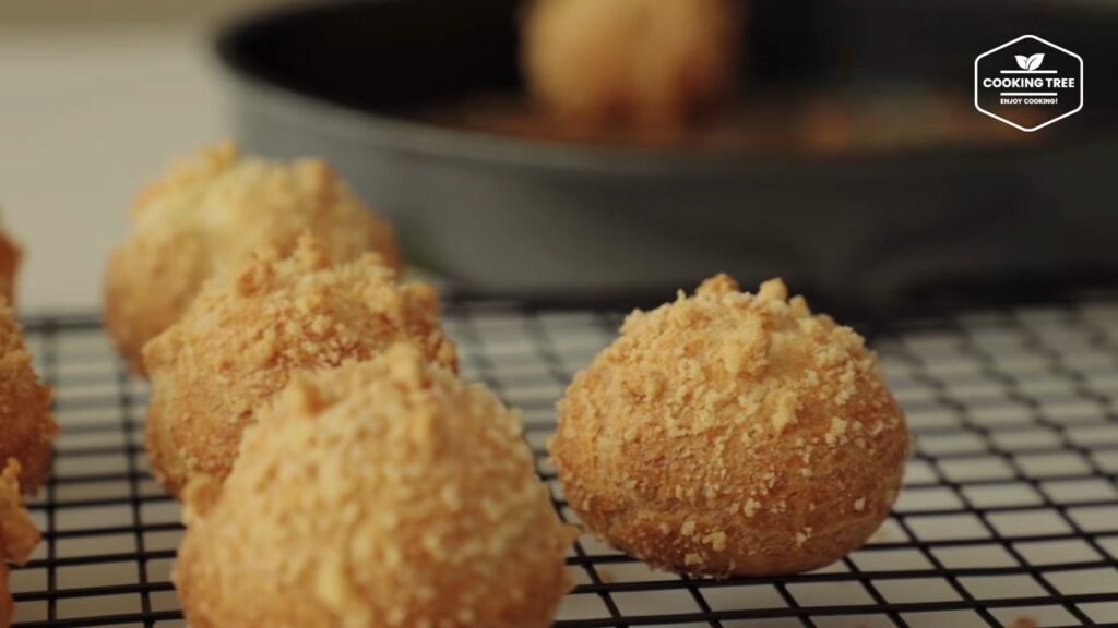 Crumble Cream puff Choux Recipe Cooking tree