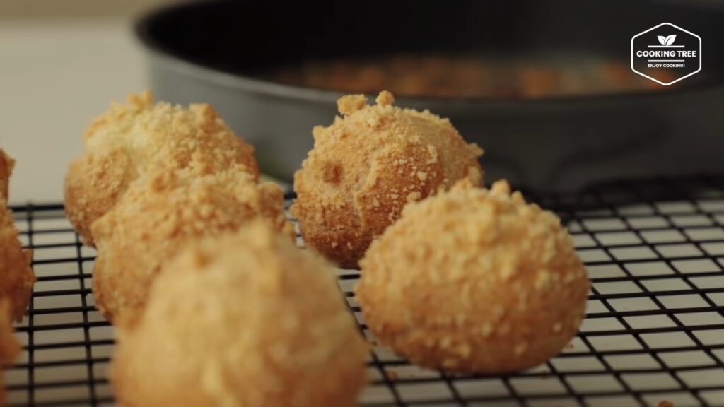 Crumble Cream puff Choux Recipe Cooking tree