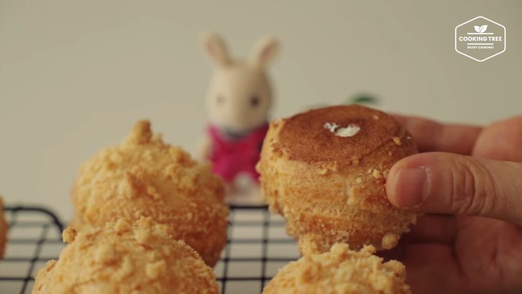 Crumble Cream puff Choux Recipe Cooking tree