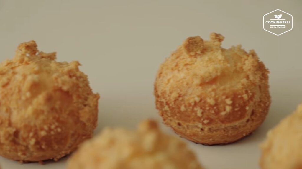 Crumble Cream puff Choux Recipe Cooking tree