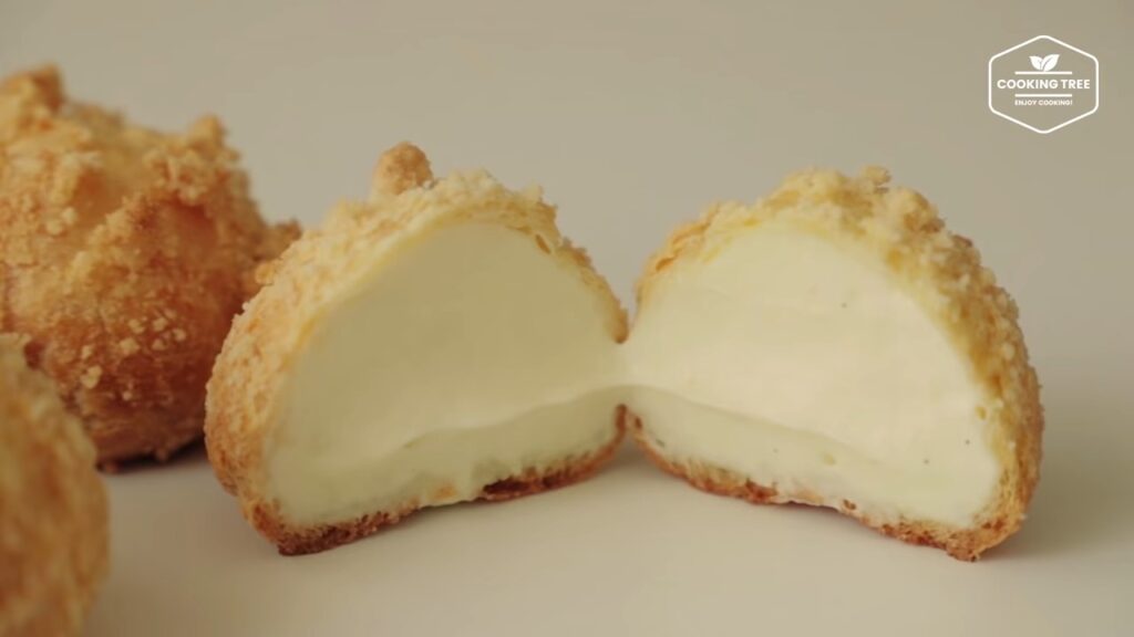 Crumble Cream puff Choux Recipe Cooking tree