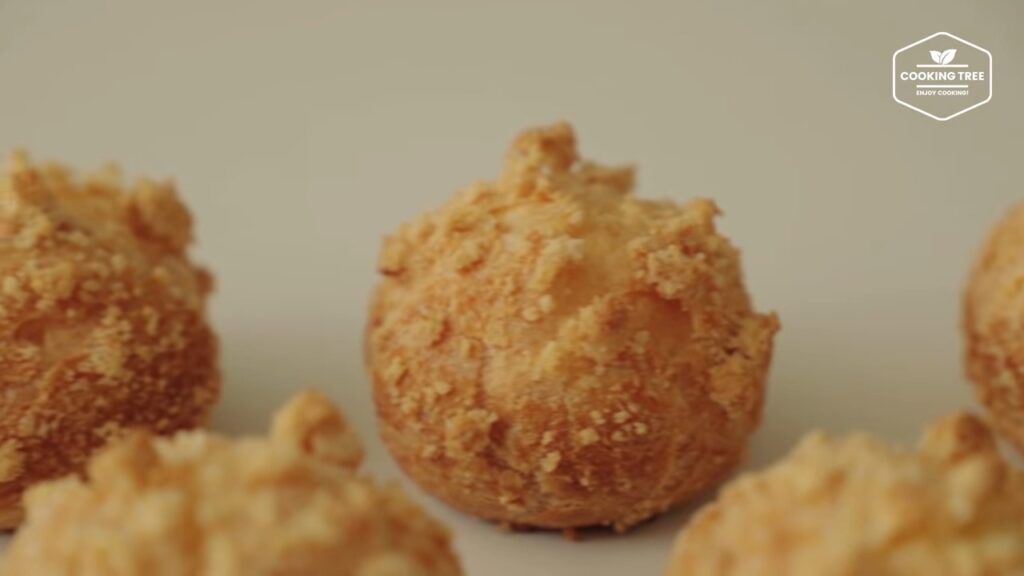 Crumble Cream puff Choux Recipe Cooking tree