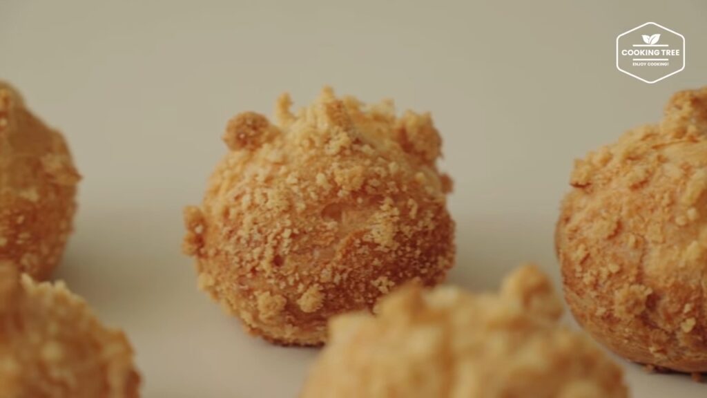 Crumble Cream puff Choux Recipe Cooking tree