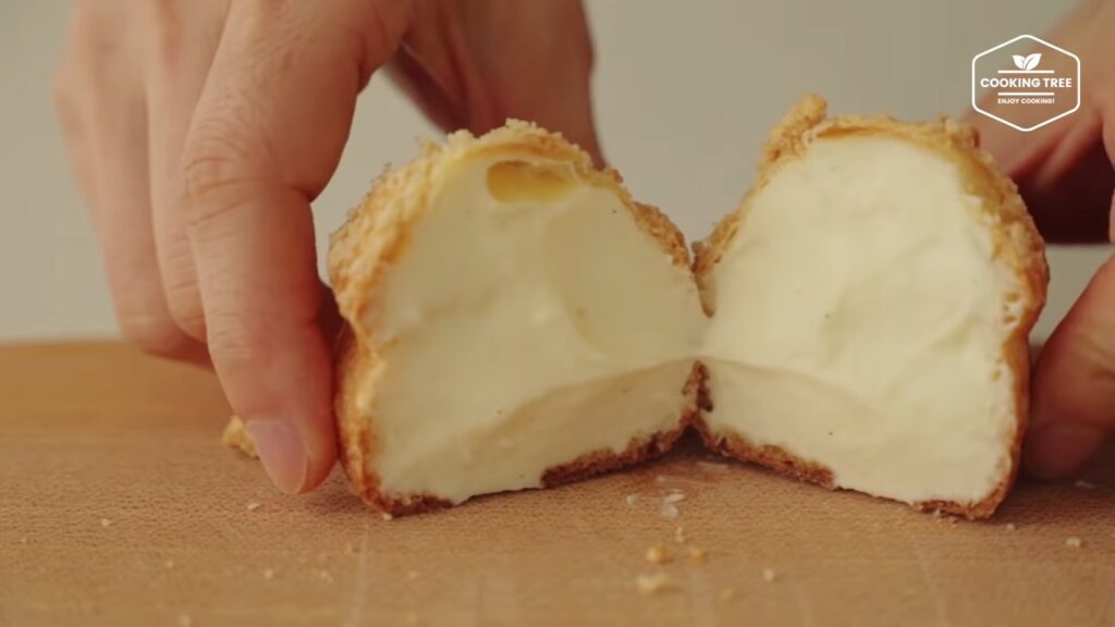 Crumble Cream puff Choux Recipe Cooking tree