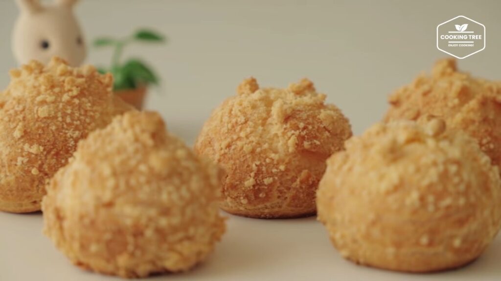 Crumble Cream puff Choux Recipe Cooking tree