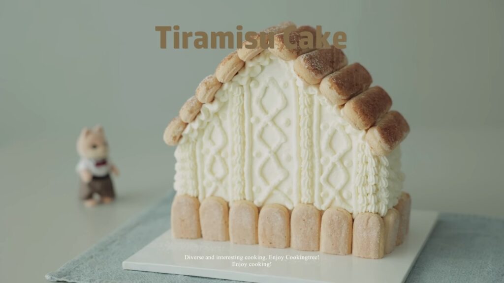 House shaped Tiramisu Cake Recipe