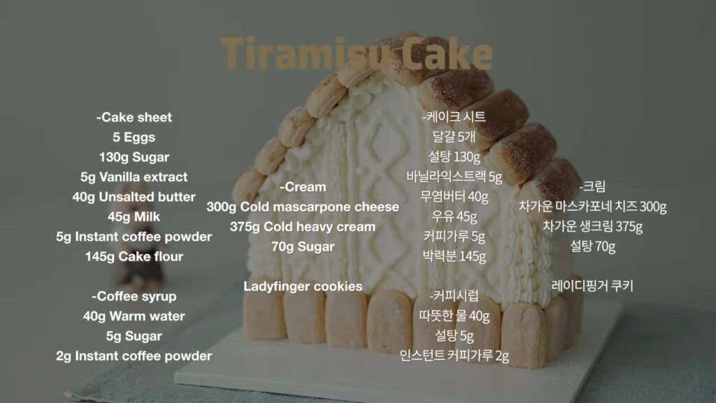House shaped Tiramisu Cake Recipe