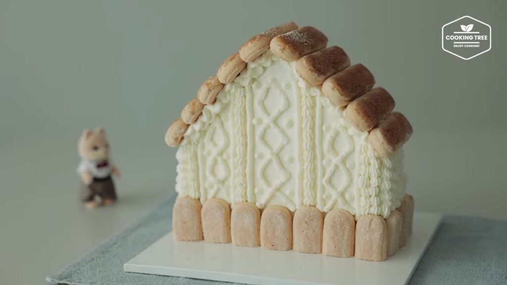 House shaped Tiramisu Cake Recipe