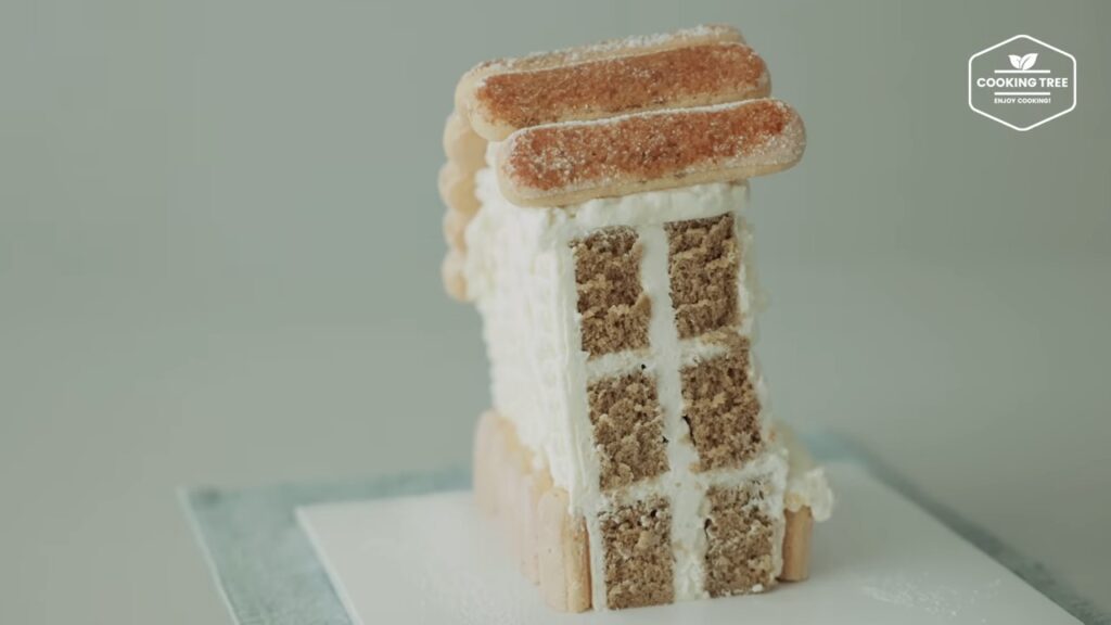 House shaped Tiramisu Cake Recipe