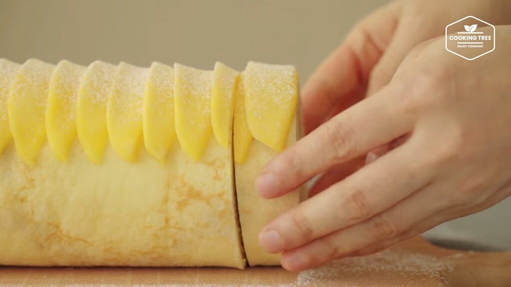 Mango Crepe Roll Cake Recipe Cooking tree