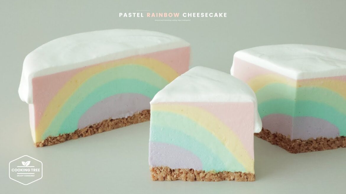 image that shows Pastel Rainbow Cheesecake