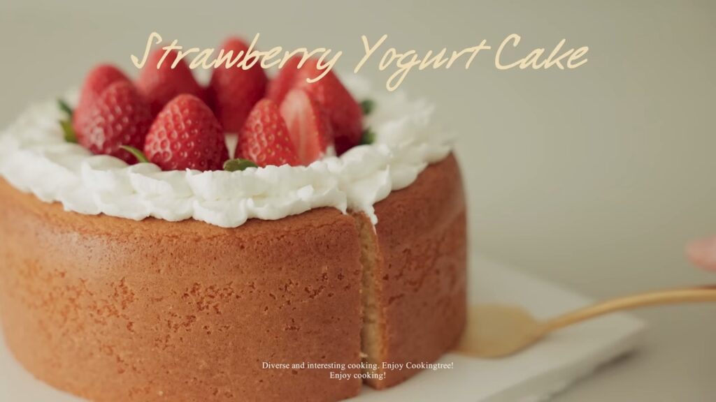 Strawberry Yogurt Mousse Cake Recipe