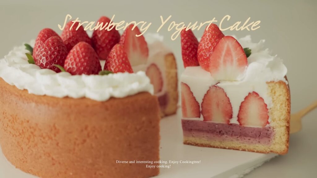 Strawberry Yogurt Mousse Cake Recipe