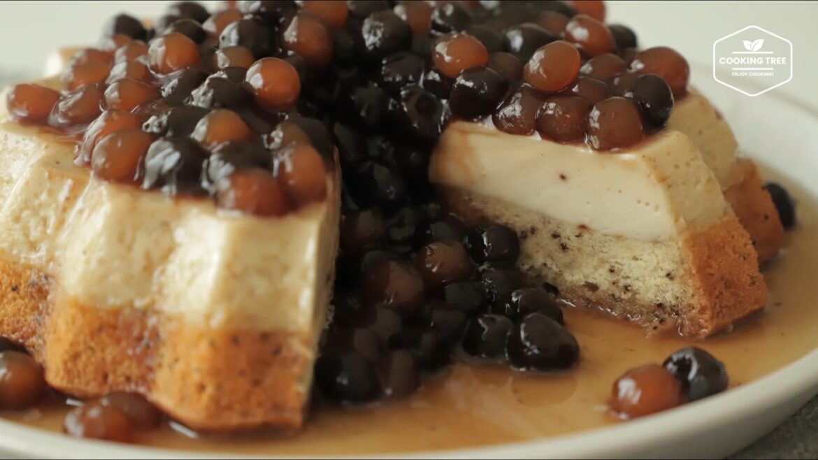 Bubble Milk Tea Flan Cake Custard Pudding Cake Cooking tree
