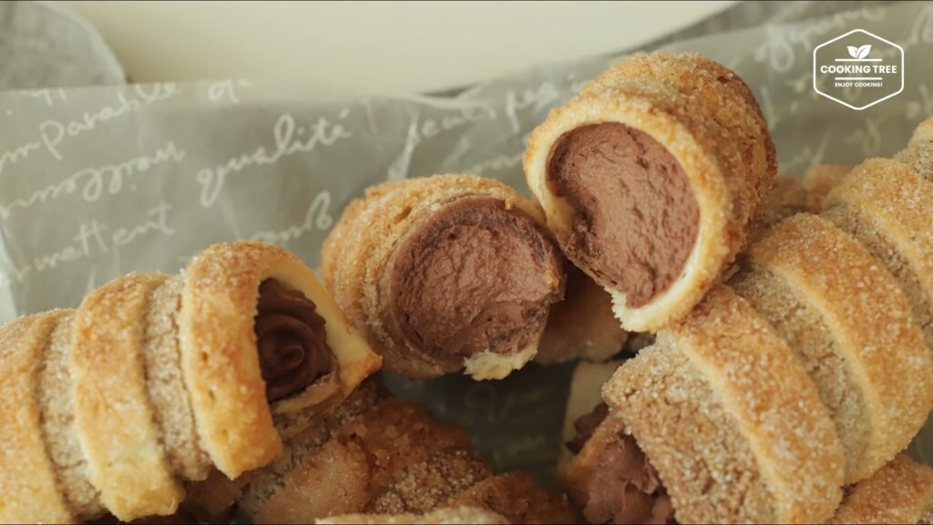 Chocolate Cornet Pie Cream Horns Recipe Cooking tree