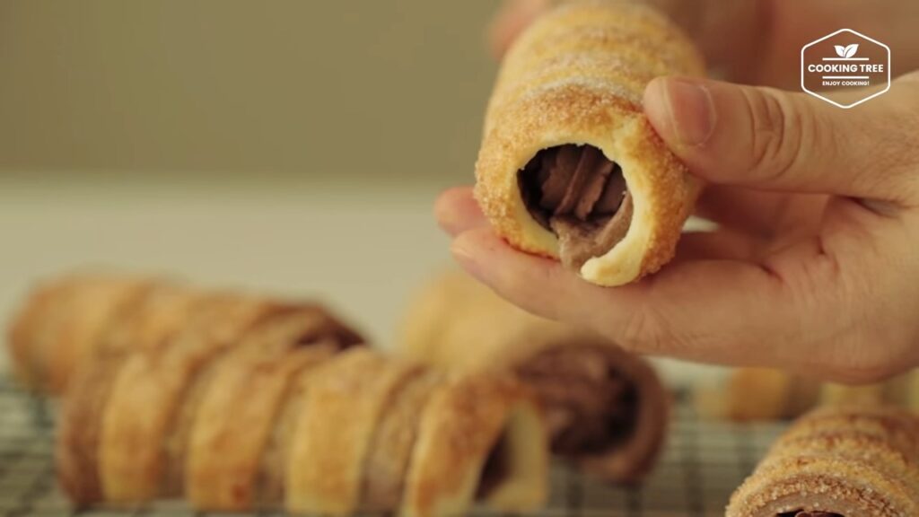 Chocolate Cornet Pie Cream Horns Recipe Cooking tree