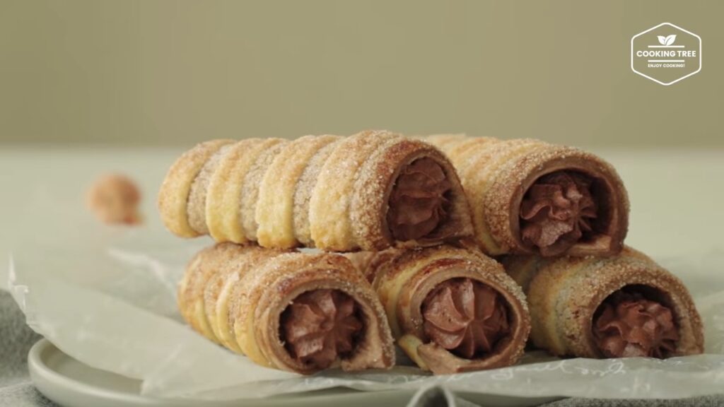 Chocolate Cornet Pie Cream Horns Recipe Cooking tree