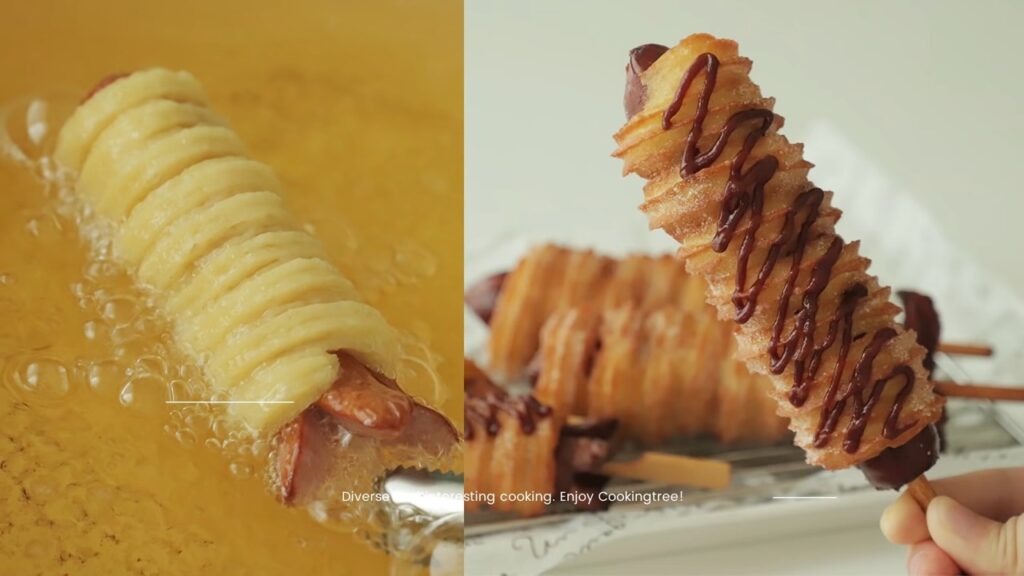 Churros Corn dog Hot dog Korean Street Food Cooking tree