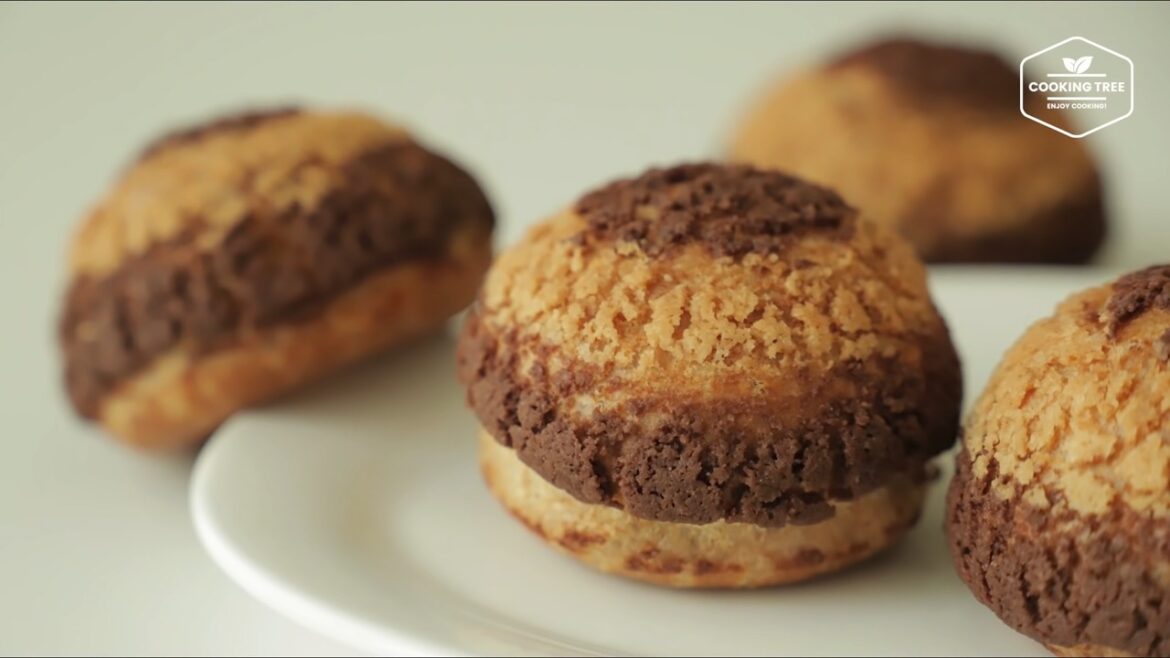 Double Chocolate Cream puff Cookie Choux Cooking tree