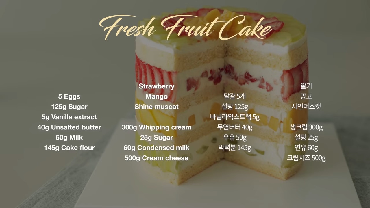 Fresh Fruit Cake Recipe