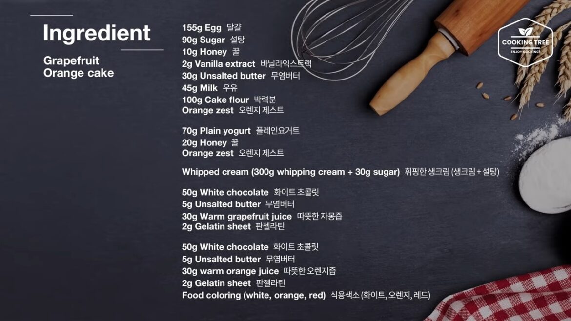 Grapefruit Orange cake Recipe