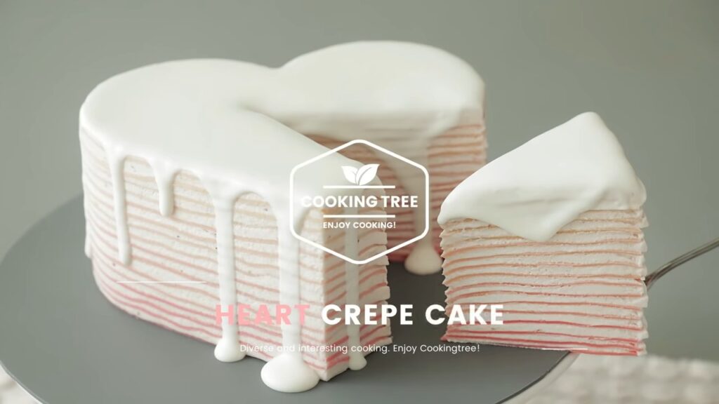 Heart Crepe Cake Recipe Cooking tree