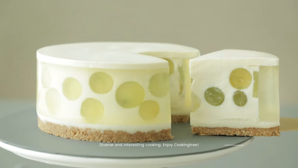 No Bake See through Green Grape Cheesecake Recipe Cooking tree