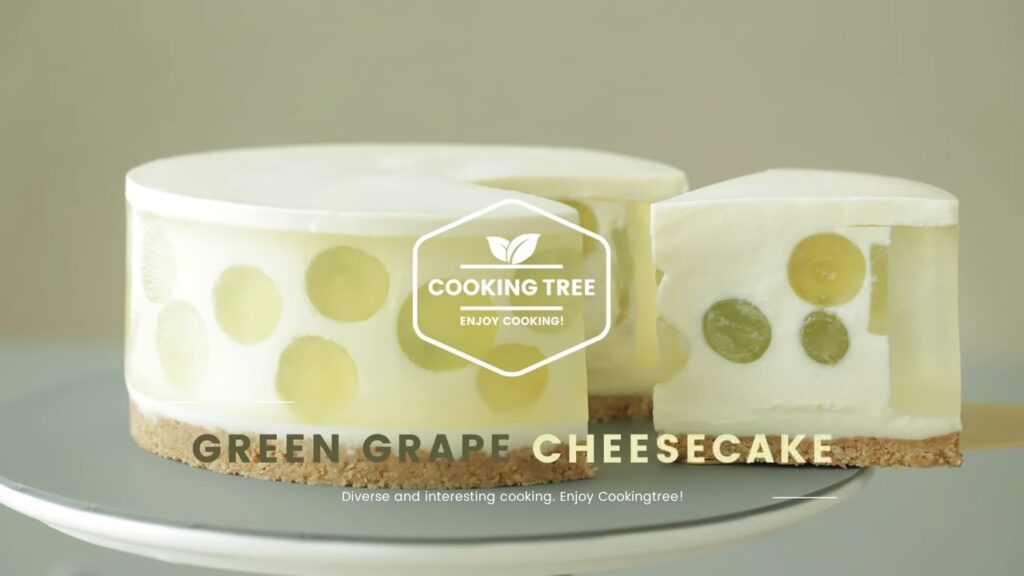 No Bake See through Green Grape Cheesecake Recipe Cooking tree