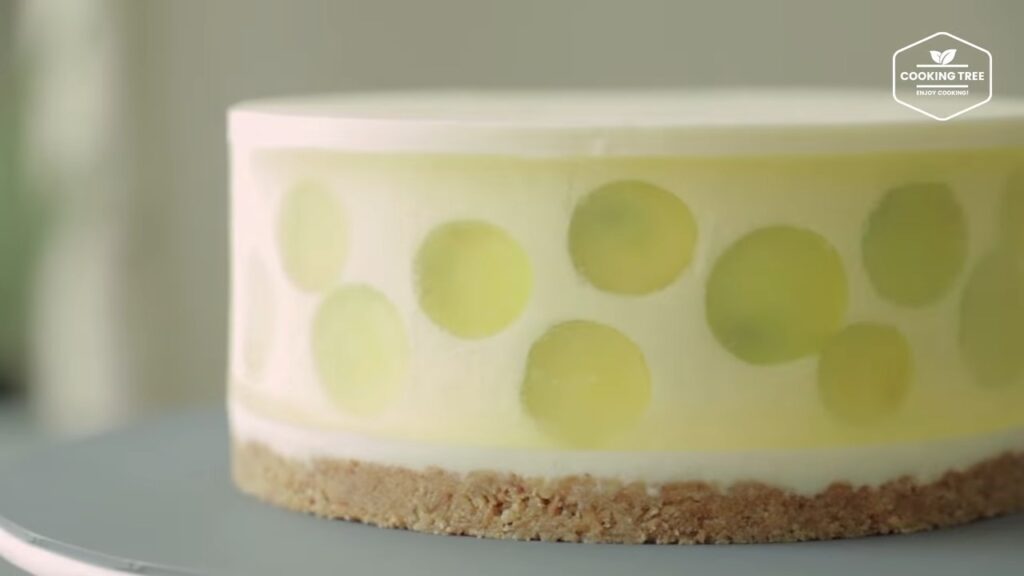 No Bake See through Green Grape Cheesecake Recipe Cooking tree