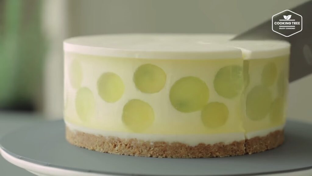 No Bake See through Green Grape Cheesecake Recipe Cooking tree