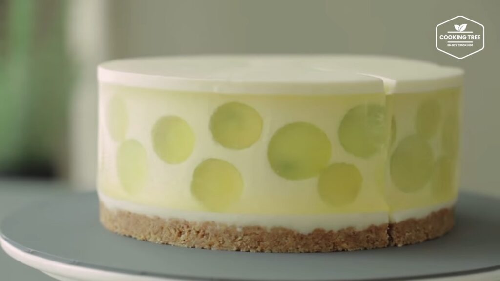 No Bake See through Green Grape Cheesecake Recipe Cooking tree