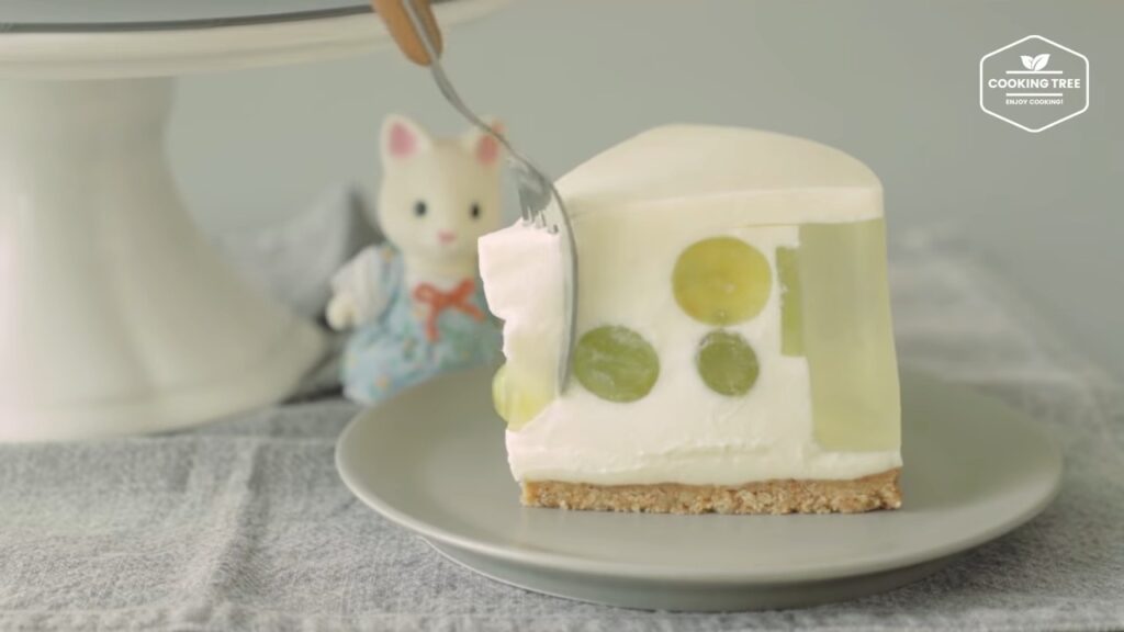 No Bake See through Green Grape Cheesecake Recipe Cooking tree