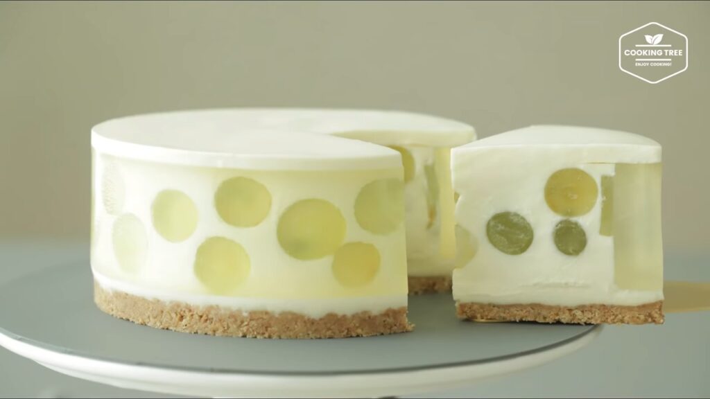 No Bake See through Green Grape Cheesecake Recipe Cooking tree