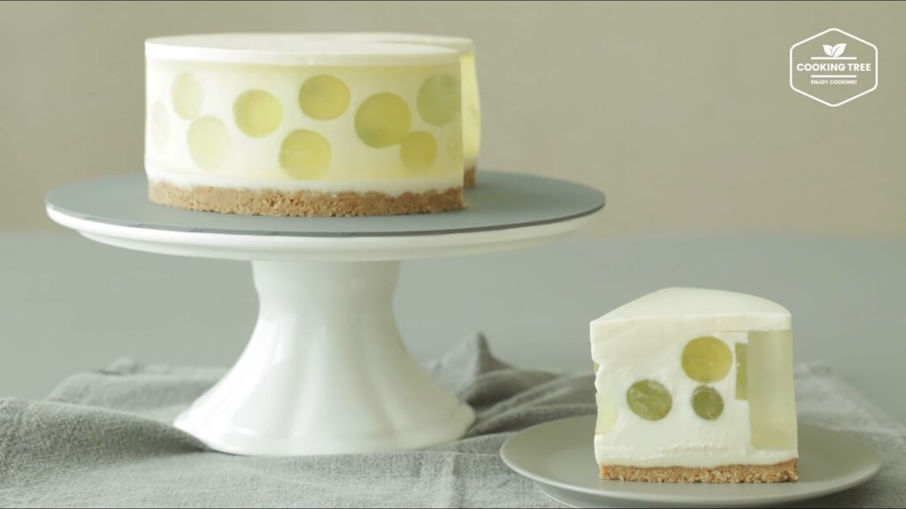 No Bake See through Green Grape Cheesecake Recipe Cooking tree